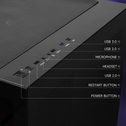 Gaming PC - AMD Ryzen 5 9600X, Radeon RX 7650 GRE, 16GB DDR5, 1TB Nvme SSD, 650W Gold PSU, Wi-Fi, Liquid Cooling, ARGB Fans, Windows 11 Home (Prebuilt Desktop)New
