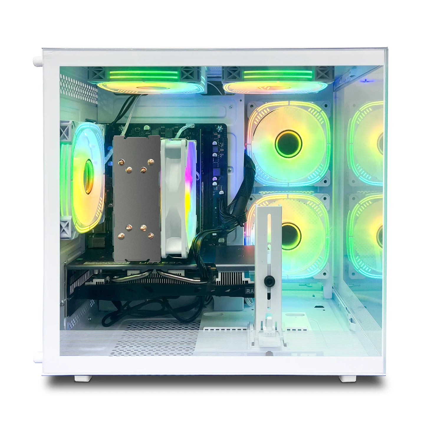 Gaming Desktop PC, AMD Ryzen 5 5600, Radeon RX 6500, 16GB, DDR4, 1TB Nvme SSD, Wifi 6, B450 Motherboard, Wifi 6