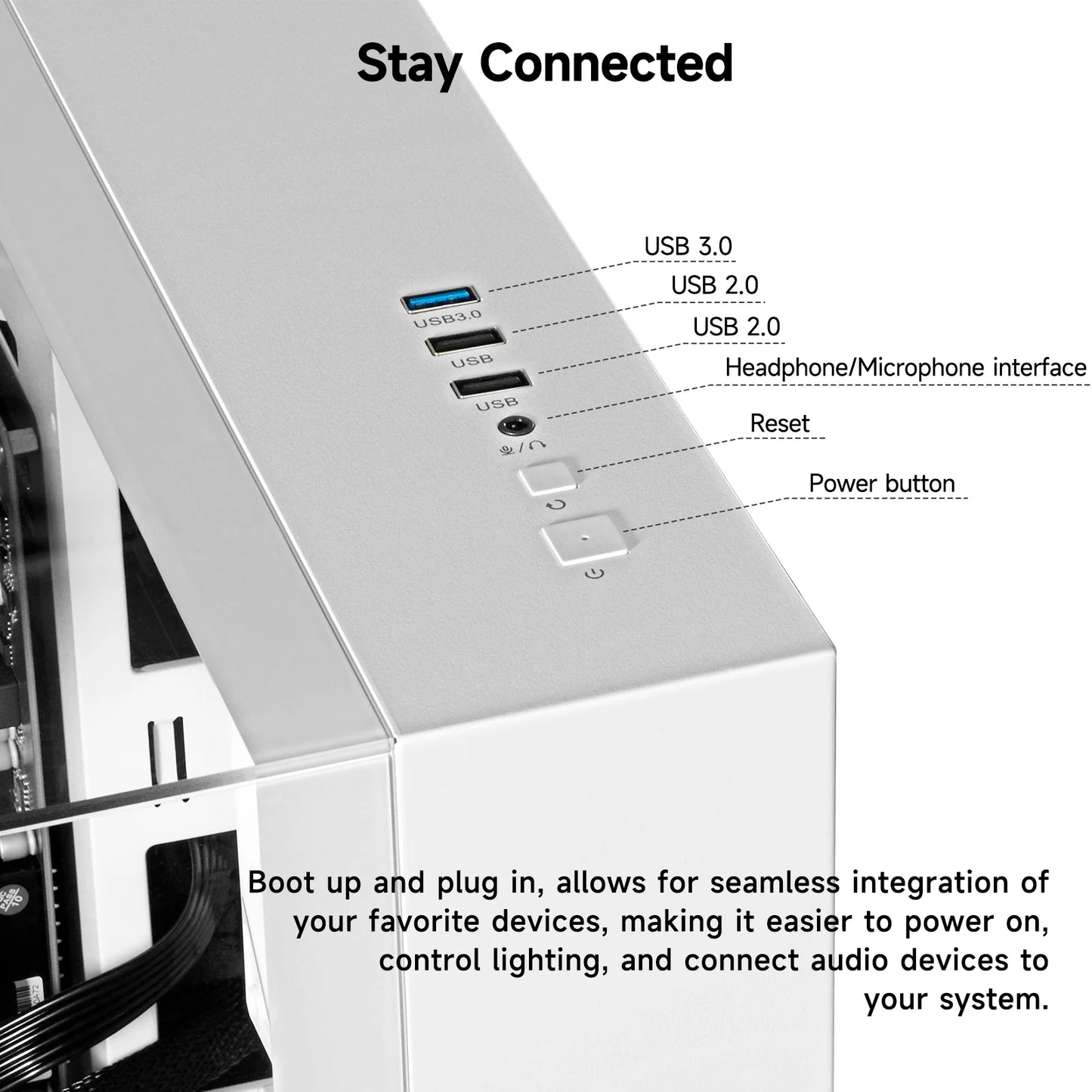 Gaming PC Desktop - AMD Ryzen 7 5700X, Geforce RTX 3050 6GB, 32GB DDR4, 1TB Nvme SSD, Wifi 6, Windows ,White