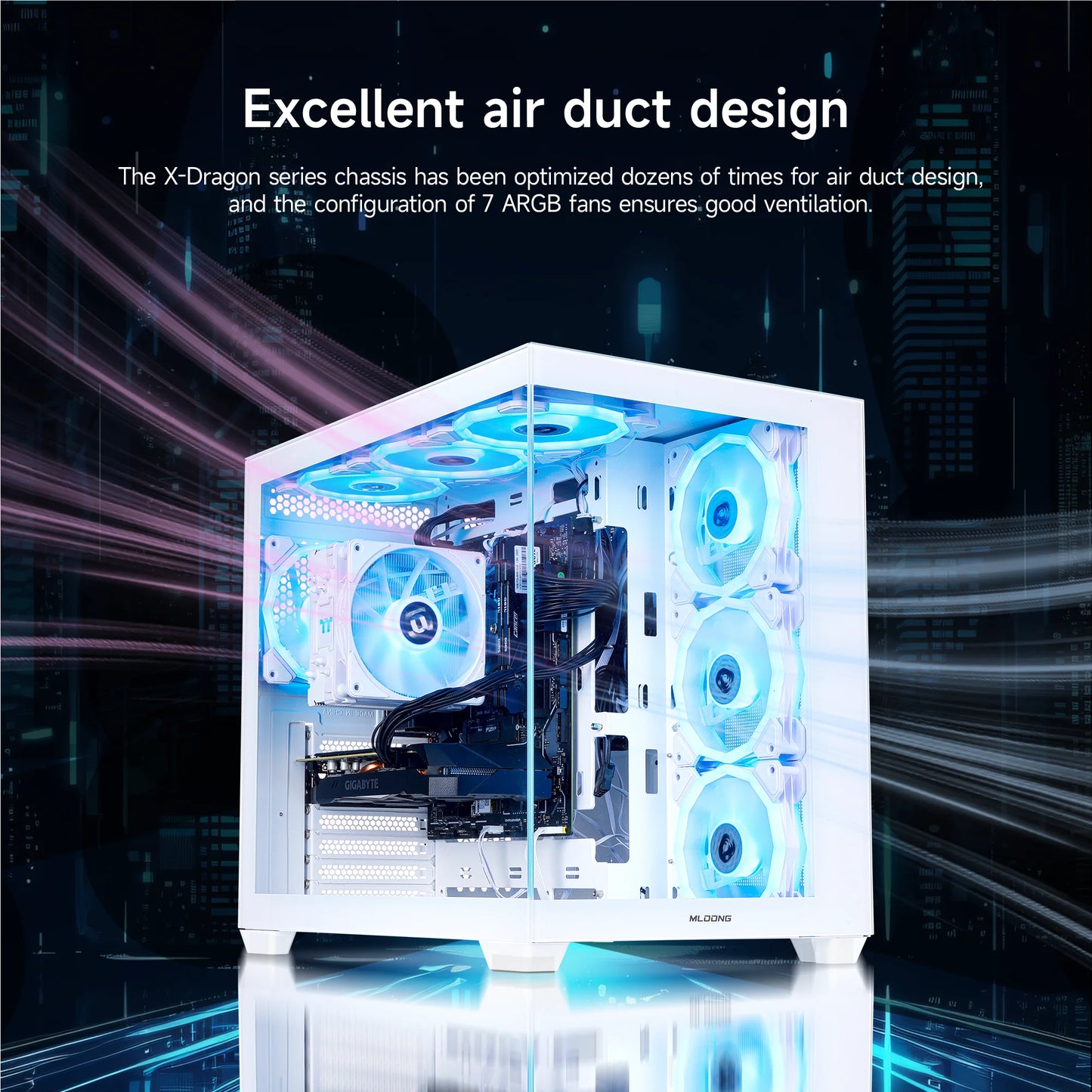 PC Gamer Gaming Desktop, AMD Ryzen 5 5500, Radeon RX 6600 8GB, 16GB DDR4, 1TB SSD, White, WIFI, Windows 11 Home