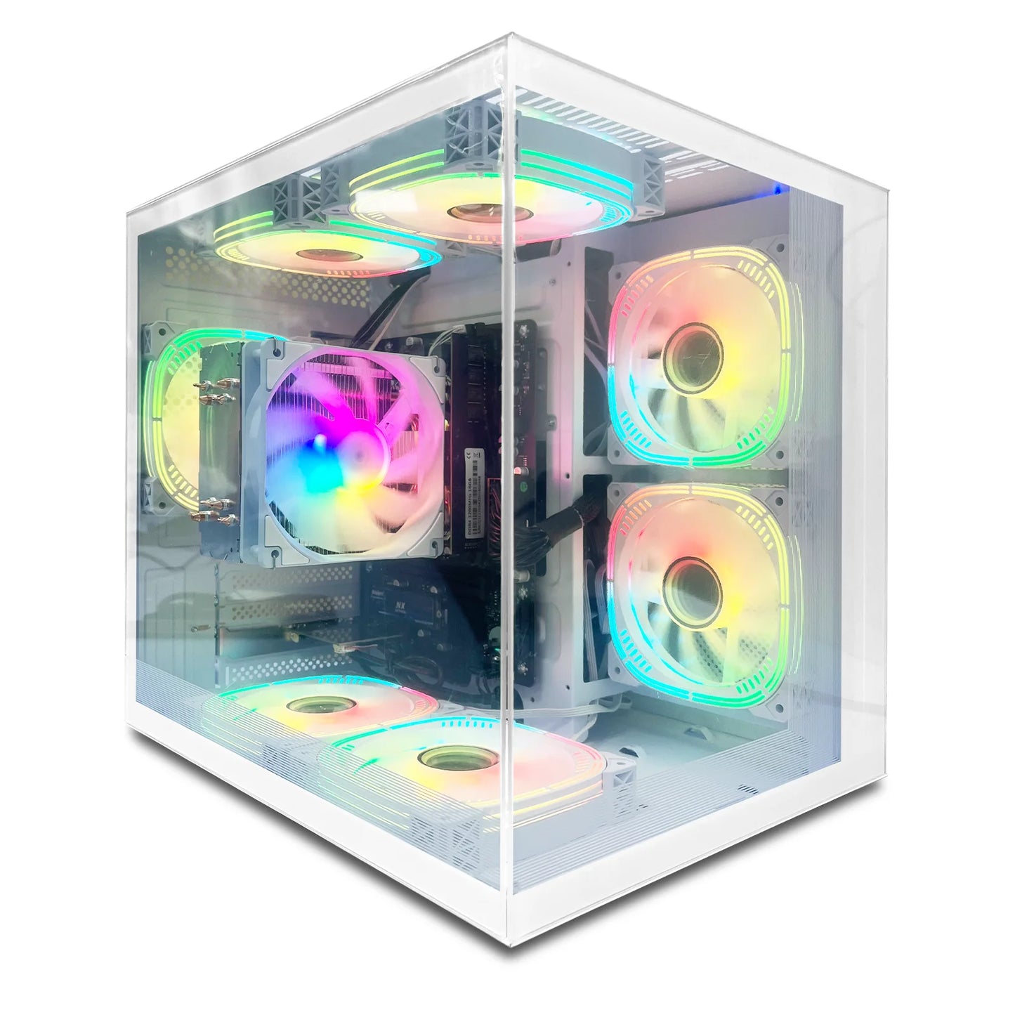 Gaming PC, AMD Ryzen 5 5600GT, Vega 7 Graphics, 16GB DDR4 RAM, 512GB SSD, Wi-Fi 6-White