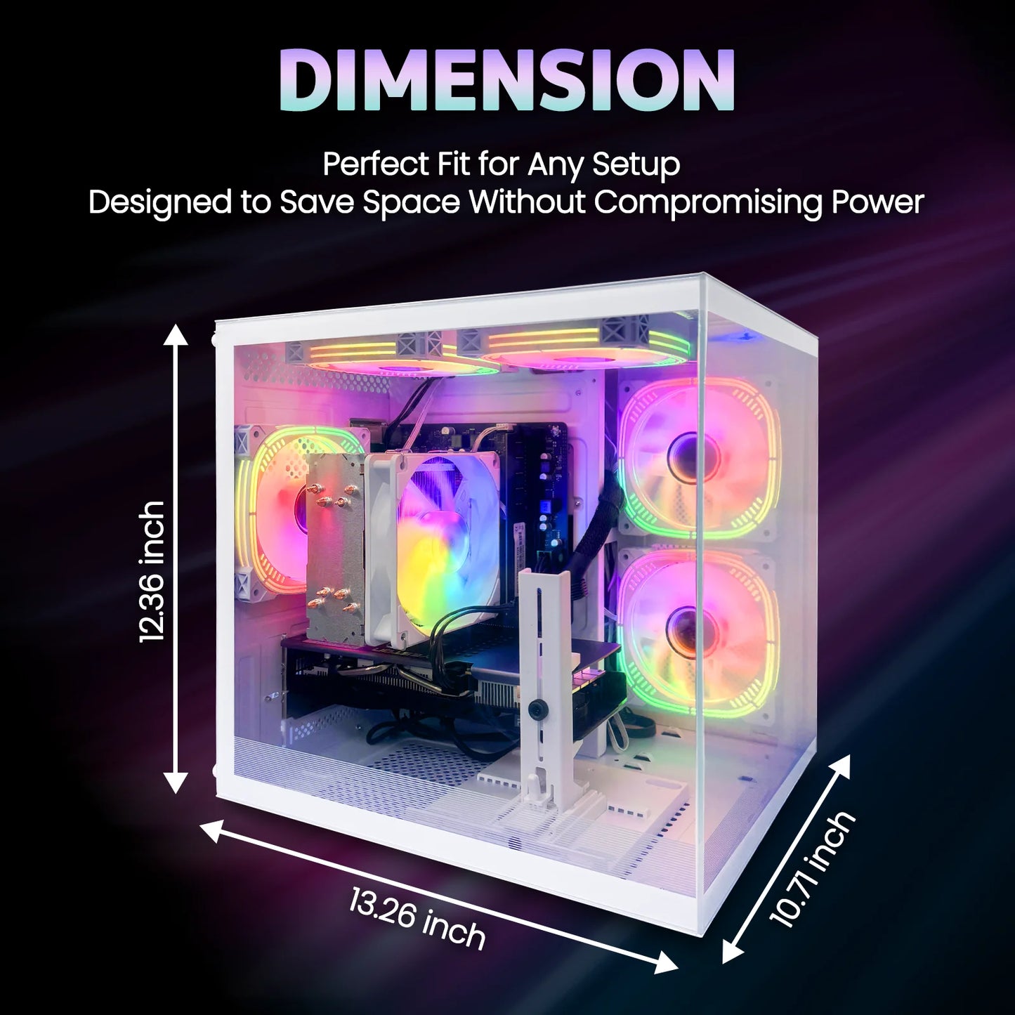 Gaming Desktop PC, AMD Ryzen 5 5600, Radeon RX 6500, 16GB, DDR4, 1TB Nvme SSD, Wifi 6, B450 Motherboard, Wifi 6