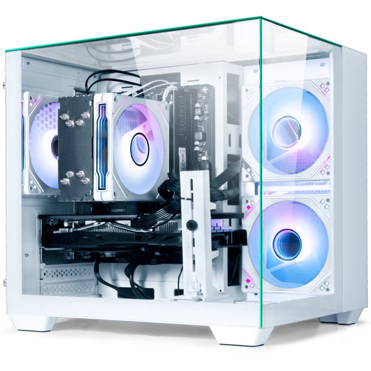 Gaming PC Desktop - AMD Ryzen 7 5700X, Geforce RTX 3050 6GB, 32GB DDR4, 1TB Nvme SSD, Wifi 6, Windows ,White