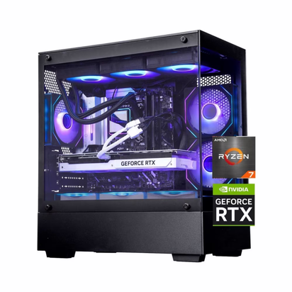 Gaming Desktop PC, AMD Ryzen 7 9700X, NVIDIA RTX 5060 8G , 32GB Ddr5, 1TB SSD, Windows 11 Home