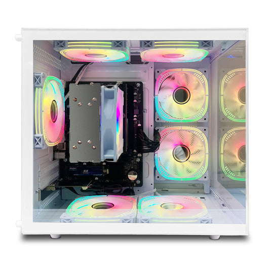 Gaming PC, AMD Ryzen 5 5600GT, Vega 7 Graphics, 16GB DDR4 RAM, 512GB SSD, Wi-Fi 6-White