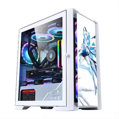 Gaming PC Core I7 CPU with 16G RAM 256G SSD HD4600 ATX/ITX/M-ATX Full View Side Panel Temper Glass Front Pc Gamer