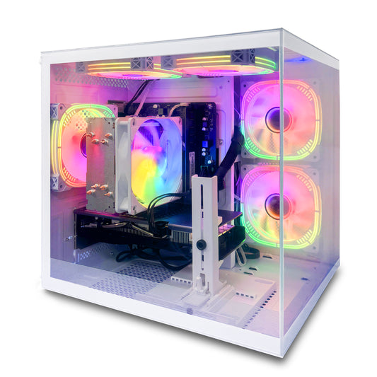 Gaming Desktop PC, AMD Ryzen 5 5600, Radeon RX 6500, 16GB, DDR4, 1TB Nvme SSD, Wifi 6, B450 Motherboard, Wifi 6