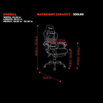 Apex PC Gaming Chair with Massage Function and Footrest, Pink