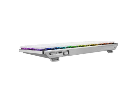 ROG Falchion RX Low Profile 65% Compact Wireless Gaming Keyboard with ROG RX Low-Profile Optical Switches, Tri-Mode Connection with ROG Speednova and Omni Receiver, Macos Support, White