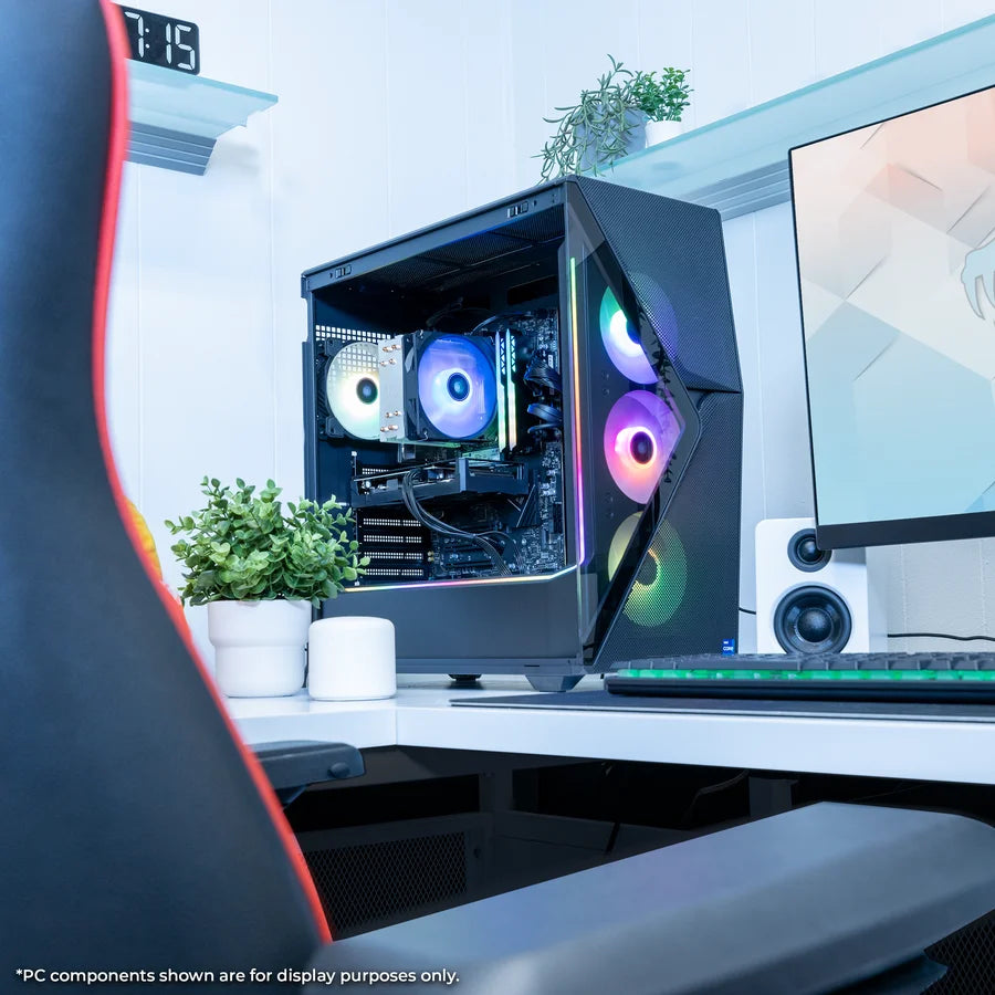 Slate MESH Gaming PC Desktop Computer Intel Core I7 14700F CPU, NVIDIA Geforce RTX 4060 8GB GPU, 32GB DDR5 RGB 5200Mhz RAM, 1TB SSD, Windows 11 Home,Gamer Keyboard and Mouse-Smi7N4601