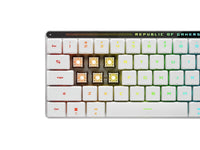 ROG Falchion RX Low Profile 65% Compact Wireless Gaming Keyboard with ROG RX Low-Profile Optical Switches, Tri-Mode Connection with ROG Speednova and Omni Receiver, Macos Support, White
