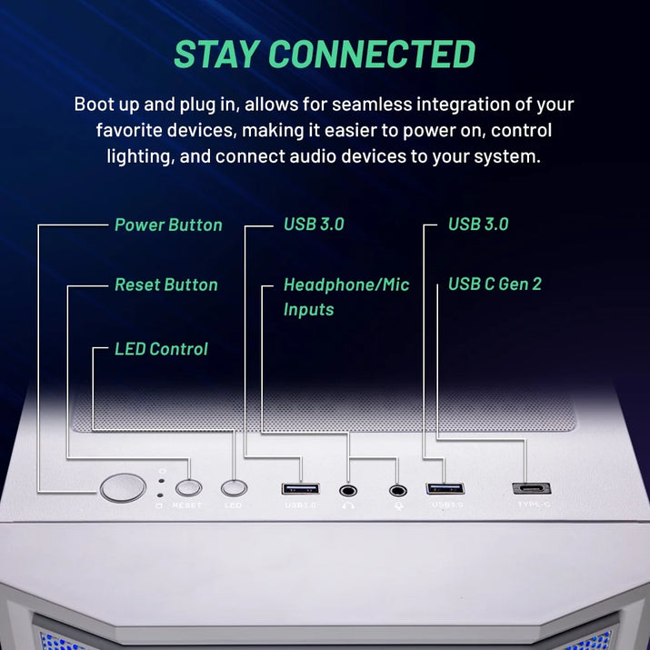 Skytech Archangel Gaming PC Desktop Intel Core I7 14700F NVIDIA Geforce RTX 5060 Ti 2TB Gen4 Nvme SSD 32GB DDR5 RAM, AIO Liquid Cooling Windows 11