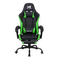 Apex PC Gaming Chair with Massage Function and Footrest, Green