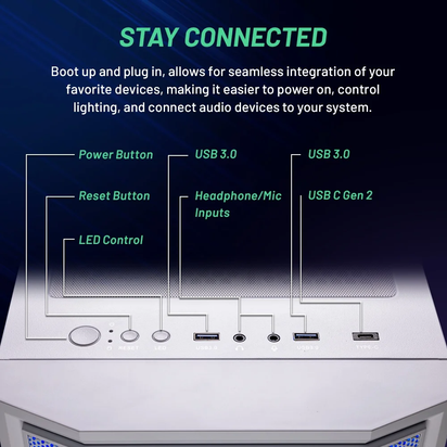 Skytech Archangel Gaming PC Desktop AMD Ryzen 5 7600 NVIDIA Geforce RTX 5060 1TB Nvme SSD 32GB DDR5 RAM Windows 11