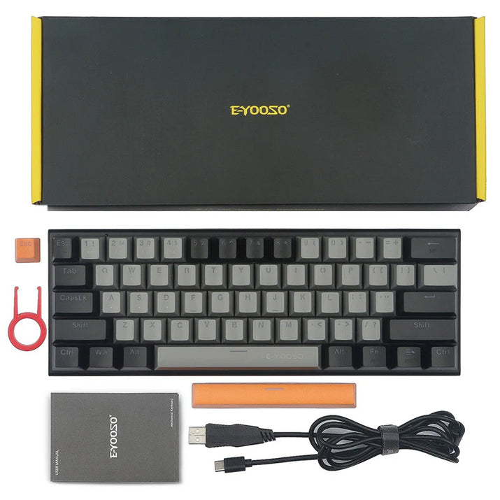 Dual-Tone Mechanical Keyboard Caps for Gaming PC with RGB Backlight