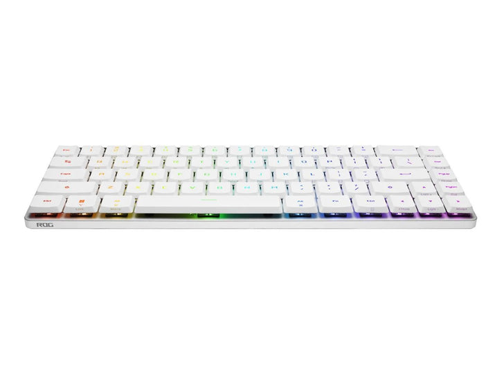 ROG Falchion RX Low Profile 65% Compact Wireless Gaming Keyboard with ROG RX Low-Profile Optical Switches, Tri-Mode Connection with ROG Speednova and Omni Receiver, Macos Support, White