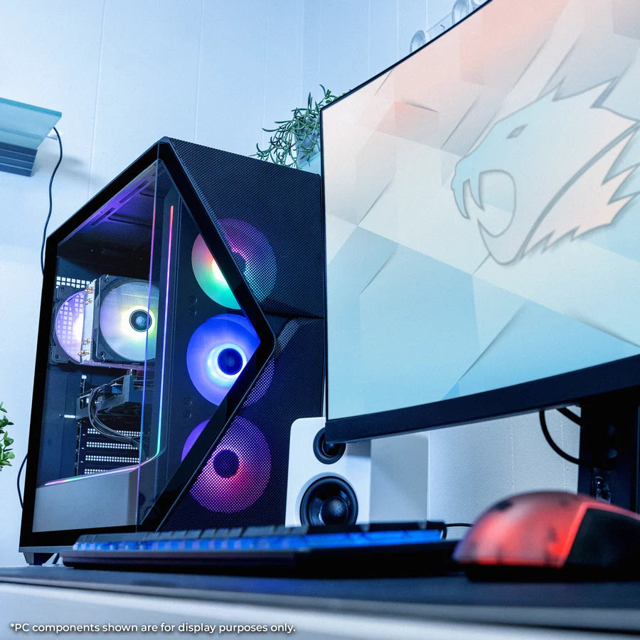 Slate MESH Gaming PC Desktop Computer Intel Core I7 14700F CPU, NVIDIA Geforce RTX 4060 8GB GPU, 32GB DDR5 RGB 5200Mhz RAM, 1TB SSD, Windows 11 Home,Gamer Keyboard and Mouse-Smi7N4601