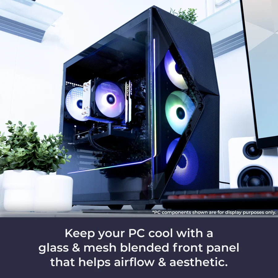 Slate MESH Gaming PC Desktop Computer Intel Core I7 14700F CPU, NVIDIA Geforce RTX 4060 8GB GPU, 32GB DDR5 RGB 5200Mhz RAM, 1TB SSD, Windows 11 Home,Gamer Keyboard and Mouse-Smi7N4601