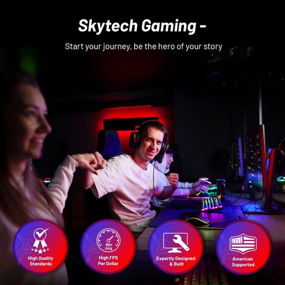 Skytech Archangel Gaming PC Desktop Intel Core I7 14700F NVIDIA Geforce RTX 5060 Ti 2TB Gen4 Nvme SSD 32GB DDR5 RAM, AIO Liquid Cooling Windows 11